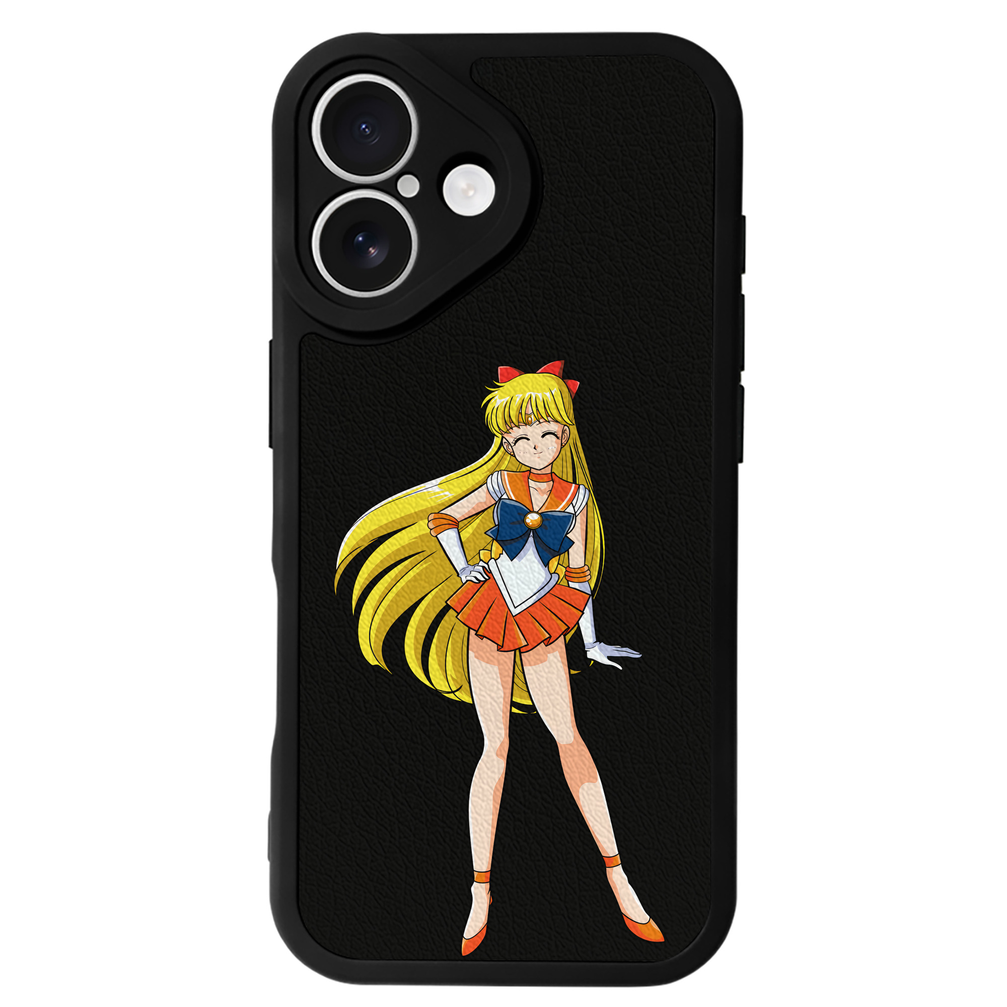 （画像用） 美少女戦士セーラームーン 愛野 美奈子 あいの みなこ Sailor Moon Aino Minako 【iPhone 16シリーズ対応】シリコンスマホケース（レザー調） 材質：シリコン